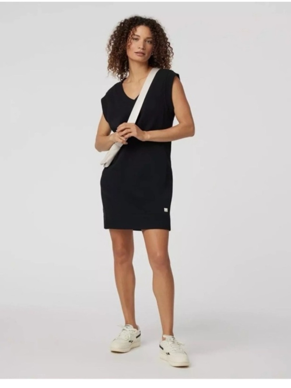 Vuori Sedona Vest Dress Sweatshirt Terry Cloth Cotton Sz M Black